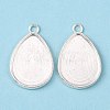Teardrop Alloy Pendant Cabochon Settings PALLOY-N0088-01S-NF-3