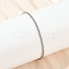 304 Stainless Steel Wheat Chain Bracelets for Unisex BJEW-K282-01A-P-1
