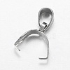 Tarnish Resistant 201 Stainless Steel Ice Pick Pinch Bails STAS-I097-041C-1