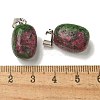 Dyed Natural Marble Pendants G-Z067-03P-05-4