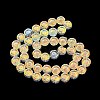 AB Color Plated Electroplate Glass Transparent Beads Strands EGLA-G037-10A-AB01-3