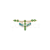 1Pc Flower Brass Rhinestone Ornament Accessories OHAR-FG0001-03-7