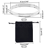1Pc Stainless Steel Grooved Bangles STAS-UN0042-50A-P-3