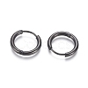 304 Stainless Steel Huggie Hoop Earrings EJEW-F111B-17mm-B-2