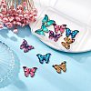 10Pcs 5 Colors Printed Alloy Pendants ENAM-YW0003-19-5