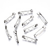 Tarnish Resistant 201 Stainless Steel Brooch Pin Back Safety Catch Bar Pins X-STAS-S117-021C-1