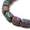 Electroplated Natural Lava Rock Beads Strands G-G984-16-4