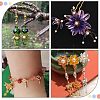 48Pcs 2 Colors 3D Brass Bead Caps KK-FH0002-42-7