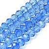 Transparent Painted Glass Beads Strands X1-DGLA-A034-T8mm-A01-2