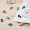 Fashewelry 20Pcs 10 Styles Natural & Synthetic Mixed Gemstone Pendants G-FW0001-36-6