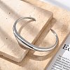 304 Stainless Steel Cuff Bangles for Women BJEW-B108-06P-2