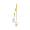 Brass Coreana Chains Tassel Pendants KK-P227-08G-1