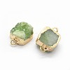 Natural Druzy Quartz Links connectors G-P396-11G-05-2