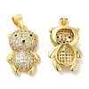 Brass Micro Pave Cubic Zirconia Pendants KK-M249-06G-1