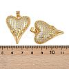 Brass Micro Pave Cubic Zirconia Pendants KK-I358-068G-06-3