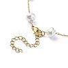 ABS Plastic Imitation Pearl Beaded Chain Necklaces NJEW-JN04329-5