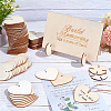 1 Set Wooden Wedding Guest Book Alternative AJEW-CP0005-17-5