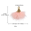 Faux Mink Fur Tassel Pendant Decorations FIND-YW0002-24E-4