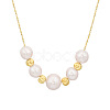 925 Sterling Silver & Baroque Natural Freshwater Keshi Pearl Round Graduated Beaded Necklaces FS-WG72E9B-02-2