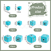 318Pcs Synthetic Turquoise Beads Strands G-PH0002-70-2