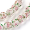 Handmade Gold Sand Lampwork Beads Strands LAMP-P051-D06-2