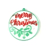 Christmas Ball with Word Pendant Silicone Molds DIY-K051-22-2