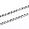 Tarnish Resistant 3.28 Feet 304 Stainless Steel Snake Chains X-CHS-L001-163-2mm-1
