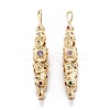 Real 18K Gold Plated Brass Micro Pave Cubic Zirconia Pendants ZIRC-M114-54G-1