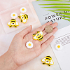 10Pcs 2 Style Food Grade Eco-Friendly Silicone Beads SIL-SC0001-08-3