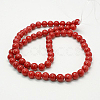 Natural Mashan Jade Round Beads Strands G-D263-6mm-XS04-2