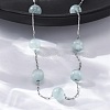304 Stainless Steel Cat Eye Round Beads Handmade Chain Necklaces for Women NJEW-C073-01P-05-3