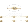 Clear Cubic Zirconia Square Link Chains CHC-G016-02G-2