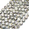Natural Fluorescent Syenite Rock(Glow under UV Light) Beads Strands G-C116-A127-01-2