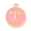 Golden Plated Alloy Enamel Charms ENAM-Q437-14T-1