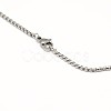 Non-Tarnish 304 Stainless Steel Venetian Chain Necklace Making STAS-A028-N032P-A-3