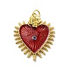 Rack Plating Brass Enamel Pendants KK-M230-27G-2