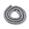 Flat Round Handmade Polymer Clay Beads CLAY-R067-6.0mm-40-2
