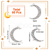 50Pcs Tibetan Style Alloy 2-Loop Connector Charms TIBE-SC0009-30-2