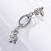 Tarnish Resistant 304 Stainless Steel Round Link Chain Bracelets BJEW-I293-01P-2