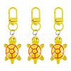 3Pcs Resin Tortoise Pendant Decorations HJEW-TA0001-39A-1