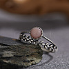 925 Sterling Silver with Natural Pink Opal Finger Rings WGB2E64-17-1