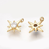 Brass Cubic Zirconia Charms KK-S350-285-2