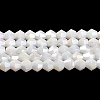 Opaque Solid Color Electroplate Glass Beads Strands LS-EGLA-A039-P4mm-B15-1