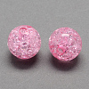Transparent Crackle Acrylic Beads CACR-R008-8mm-01-1