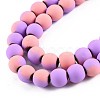 Spray Painted Non-magnetic Synthetic Hematite Beads Strands G-N337-01A-3