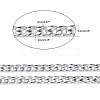 Non-Tarnish 3.28 Feet 304 Stainless Steel Cuban Link Chains X-CHS-G010-02P-2