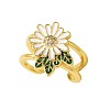 Brass Micro Pave Clear Cubic Zirconia Cuff Open Rings WG9F63A-02-2