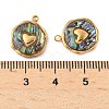 304 Stainless Steel Pave Natural Paua Shell Pendants X-STAS-F319-02B-G01-3