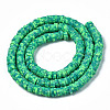 Handmade Polymer Clay Beads Strands CLAY-R089-6mm-167-2