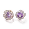 UV Plating Rainbow Iridescent Acrylic Beads OACR-P010-20H-2
